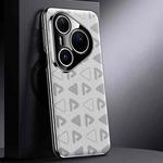 For Huawei Pura 80 Ultra 5G Pinewood II Series Plain Leather PC Phone Case(White)