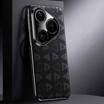 For Huawei Pura 80 5G Pinewood II Series Plain Leather PC Phone Case(Black)
