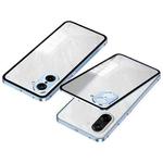 For OnePlus Ace 5 Racing Snap Buckle Single-sided Metal Frame Frosted Phone Case(Sierra Blue)