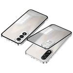 For OnePlus Ace 5 Ultra Snap Buckle Single-sided Metal Frame Frosted Phone Case(Silver)