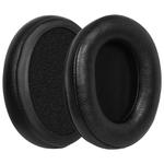 2 Pack Litchi Pattern Splicing Earphone Replacement Earpads Pads For HyperX Cloud 1 / I / 2 / II / 3(Black)