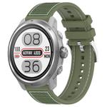 20mm For COROS Pace 2 / Apex 2 42mm  xDfind Hybrid Nylon Braid Silicone Watch Band(Green)
