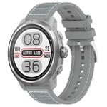20mm For COROS Pace 2 / Apex 2 42mm  xDfind Hybrid Nylon Braid Silicone Watch Band(Grey)