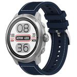 20mm For COROS Pace 2 / Apex 2 42mm  xDfind Hybrid Nylon Braid Silicone Watch Band(Midnight Blue)