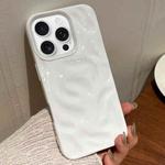 For iPhone 16 Pro Max Meteorite Texture Solid Color Glaze TPU Phone Case(White)
