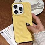 For iPhone 16 Pro Max Meteorite Texture Solid Color Glaze TPU Phone Case(Yellow)