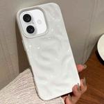 For iPhone 16 Plus Meteorite Texture Solid Color Glaze TPU Phone Case(White)