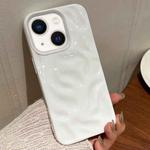 For iPhone 14 Plus Meteorite Texture Solid Color Glaze TPU Phone Case(White)