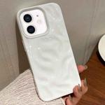 For iPhone 12 Meteorite Texture Solid Color Glaze TPU Phone Case(White)