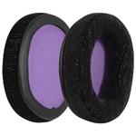 2 Pack Flash Velvet Splicing Earphone Replacement Earpads Pads For HyperX Cloud 1 / I / 2 / II / 3(Black Purple Net)