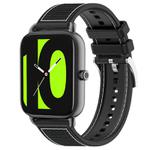 20mm For Xiaomi Haylou RS4 Plus LS11 / LS12 xDfind Hybrid Nylon Braid Silicone Watch Band(Black)