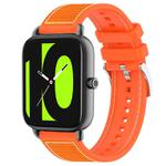 20mm For Xiaomi Haylou RS4 Plus LS11 / LS12 xDfind Hybrid Nylon Braid Silicone Watch Band(Orange)