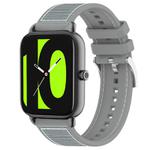 20mm For Xiaomi Haylou RS4 Plus LS11 / LS12 xDfind Hybrid Nylon Braid Silicone Watch Band(Grey)