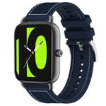 20mm For Xiaomi Haylou RS4 Plus LS11 / LS12 xDfind Hybrid Nylon Braid Silicone Watch Band(Midnight Blue)