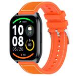 22mm For Xiaomi Haylou?Watch S001 / LS02 Pro xDfind Hybrid Nylon Braid Silicone Watch Band(Orange)