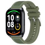 22mm For Xiaomi Haylou?Watch S001 / LS02 Pro xDfind Hybrid Nylon Braid Silicone Watch Band(Green)