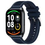 22mm For Xiaomi Haylou?Watch S001 / LS02 Pro xDfind Hybrid Nylon Braid Silicone Watch Band(Midnight Blue)