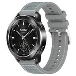 22mm For Xiaomi Watch S3 / 2 Pro / S2 / S1 xDfind Hybrid Nylon Braid Silicone Watch Band(Grey)
