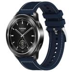 22mm For Xiaomi Watch S3 / 2 Pro / S2 / S1 xDfind Hybrid Nylon Braid Silicone Watch Band(Midnight Blue)