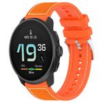 22mm For Suunto Race S / Race / 9 Peak xDfind Hybrid Nylon Braid Silicone Watch Band(Orange)