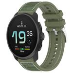 22mm For Suunto Race S / Race / 9 Peak xDfind Hybrid Nylon Braid Silicone Watch Band(Green)