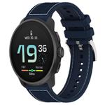 22mm For Suunto Race S / Race / 9 Peak xDfind Hybrid Nylon Braid Silicone Watch Band(Midnight Blue)