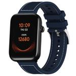 20mm For Ticwatch GTH / E3 / E / 2 xDfind Hybrid Nylon Braid Silicone Watch Band(Midnight Blue)