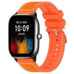 20mm For Amazfit GTS4 Mini / GTS 3 / GTS 2 xDfind Hybrid Nylon Braid Silicone Watch Band(Orange)
