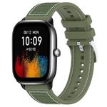 20mm For Amazfit GTS4 Mini / GTS 3 / GTS 2 xDfind Hybrid Nylon Braid Silicone Watch Band(Green)