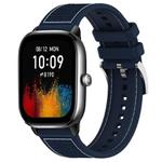 20mm For Amazfit GTS4 Mini / GTS 3 / GTS 2 xDfind Hybrid Nylon Braid Silicone Watch Band(Midnight Blue)