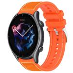 22mm For Amazfit GTR 4 / GTR 3 / GTR 3 Pro xDfind Hybrid Nylon Braid Silicone Watch Band(Orange)