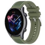22mm For Amazfit GTR 4 / GTR 3 / GTR 3 Pro xDfind Hybrid Nylon Braid Silicone Watch Band(Green)