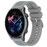 22mm For Amazfit GTR 4 / GTR 3 / GTR 3 Pro xDfind Hybrid Nylon Braid Silicone Watch Band(Grey)