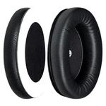 2 Pack Protein Leather Earphone Replacement Earpads Pads For HyperX Cloud Orbit S / Audeze(Black)