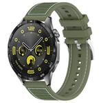 20mm For Huawei Watch GT4 / GT3 / GT2 xDfind Hybrid Nylon Braid Silicone Watch Band(Green)