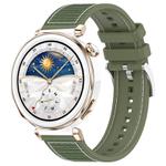 22mm For Huawei Watch GT5/GT5 Pro/4/4 Pro xDfind Hybrid Nylon Braid Silicone Watch Band(Green)