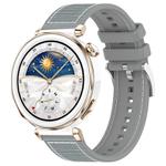 22mm For Huawei Watch GT5/GT5 Pro/4/4 Pro xDfind Hybrid Nylon Braid Silicone Watch Band(Grey)