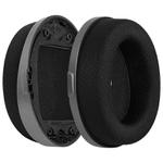 1 Pair Football Net Earphone Replacement Earpads Pads with Plastic Buckle For HyperX Cloud Orbit S / Audeze(Black)