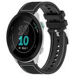 20mm For Garmin Forerunner 570 42mm/245/645 xDfind Hybrid Nylon Braid Silicone Watch Band(Black)