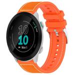 20mm For Garmin Forerunner 570 42mm/245/645 xDfind Hybrid Nylon Braid Silicone Watch Band(Orange)