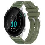 20mm For Garmin Forerunner 570 42mm/245/645 xDfind Hybrid Nylon Braid Silicone Watch Band(Green)