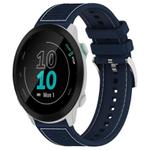 20mm For Garmin Forerunner 570 42mm/245/645 xDfind Hybrid Nylon Braid Silicone Watch Band(Midnight Blue)