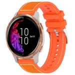 20mm For Garmin?Venu / Venu 2 / SQ / SQ2 xDfind Hybrid Nylon Braid Silicone Watch Band(Orange)