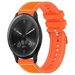 20mm For Garmin?Vivomove?Sport/Vivoactive5/3 xDfind Hybrid Nylon Braid Silicone Watch Band(Orange)