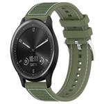 20mm For Garmin?Vivomove?Sport/Vivoactive5/3 xDfind Hybrid Nylon Braid Silicone Watch Band(Green)