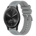 20mm For Garmin?Vivomove?Sport/Vivoactive5/3 xDfind Hybrid Nylon Braid Silicone Watch Band(Grey)