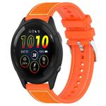 22mm For Garmin Forerunner 570 47mm/935/945 xDfind Hybrid Nylon Braid Silicone Watch Band(Orange)