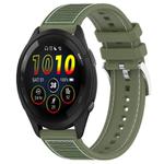 22mm For Garmin Forerunner 570 47mm/935/945 xDfind Hybrid Nylon Braid Silicone Watch Band(Green)
