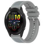 22mm For Garmin Forerunner 570 47mm/935/945 xDfind Hybrid Nylon Braid Silicone Watch Band(Grey)