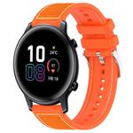 20mm For Honor Watch SE / MagicWatch 2 42mm xDfind Hybrid Nylon Braid Silicone Watch Band(Orange)